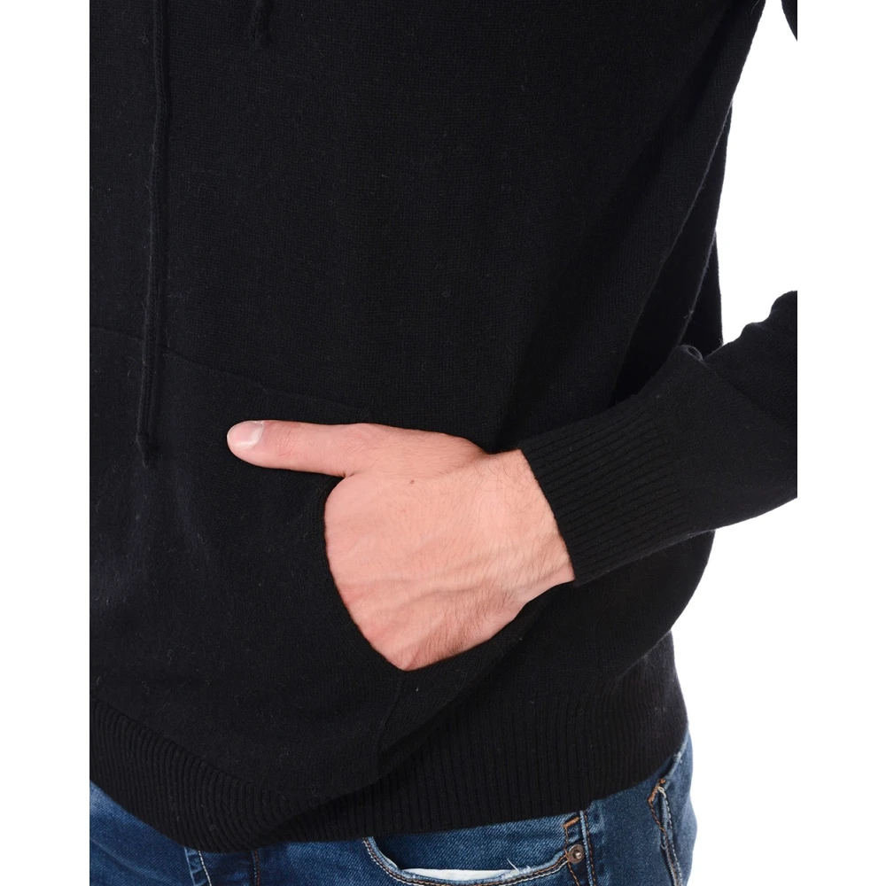 Daniele Alessandrini Capuchontrui Pullover Black Heren
