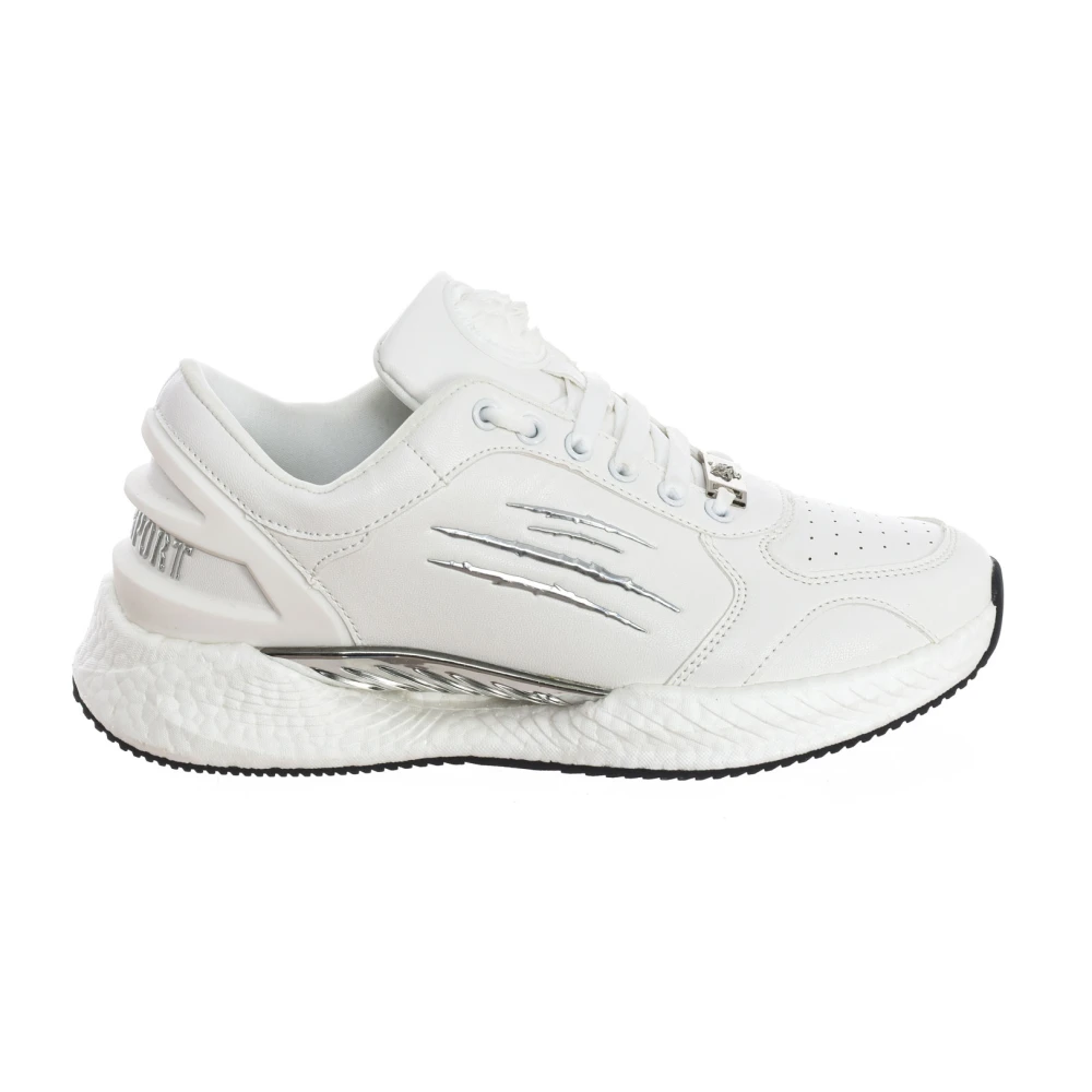Plein Sport Men's White Sporty Mid-Top Trainers - Running Shoes - 6 Uk - Sport