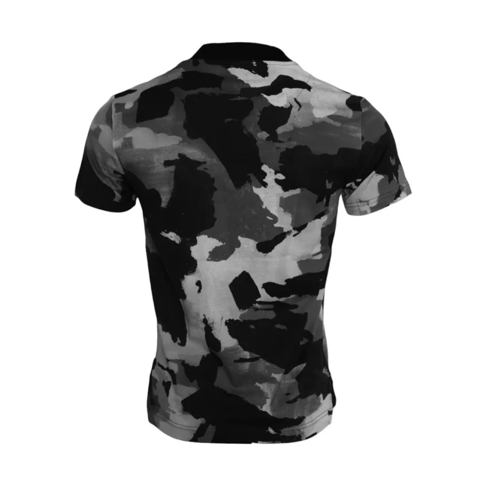 Dolce & Gabbana Camouflage Katoenen T-shirt met ronde hals Multicolor Heren