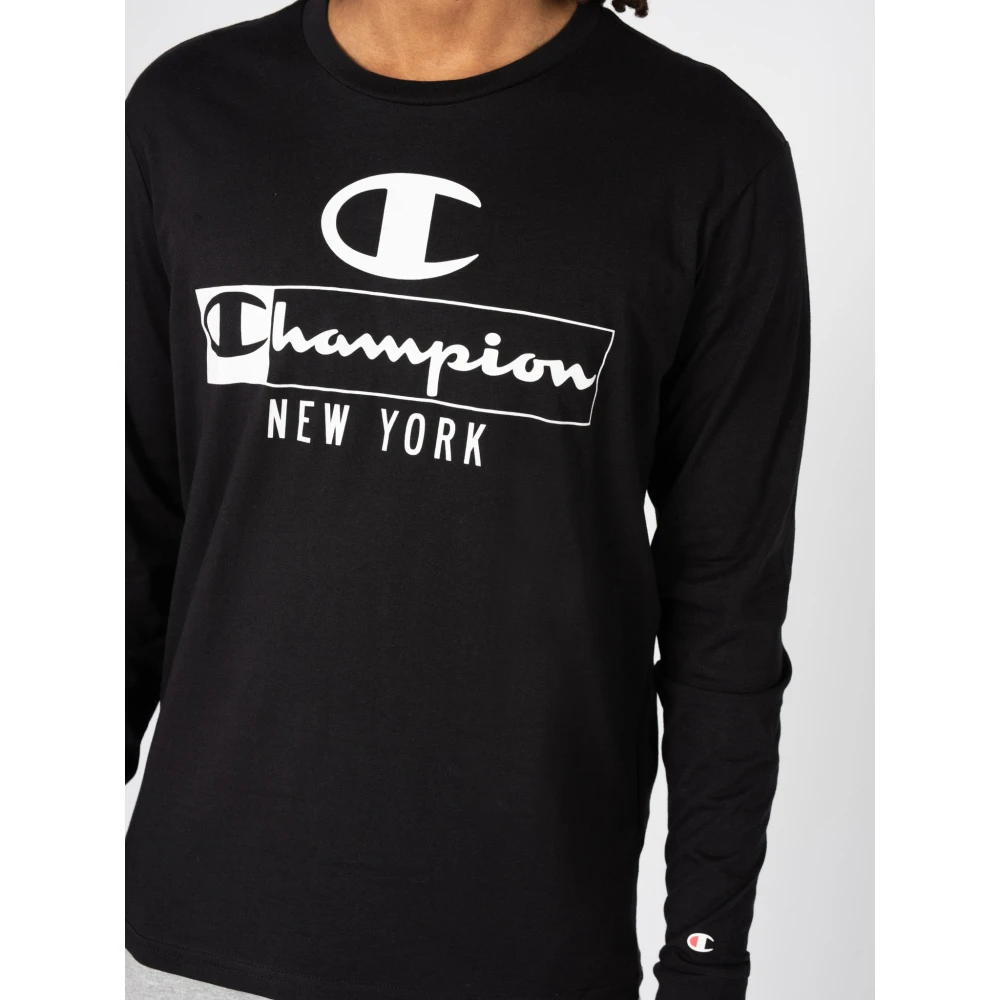 Champion Casual Longsleeve Shirt Black Heren