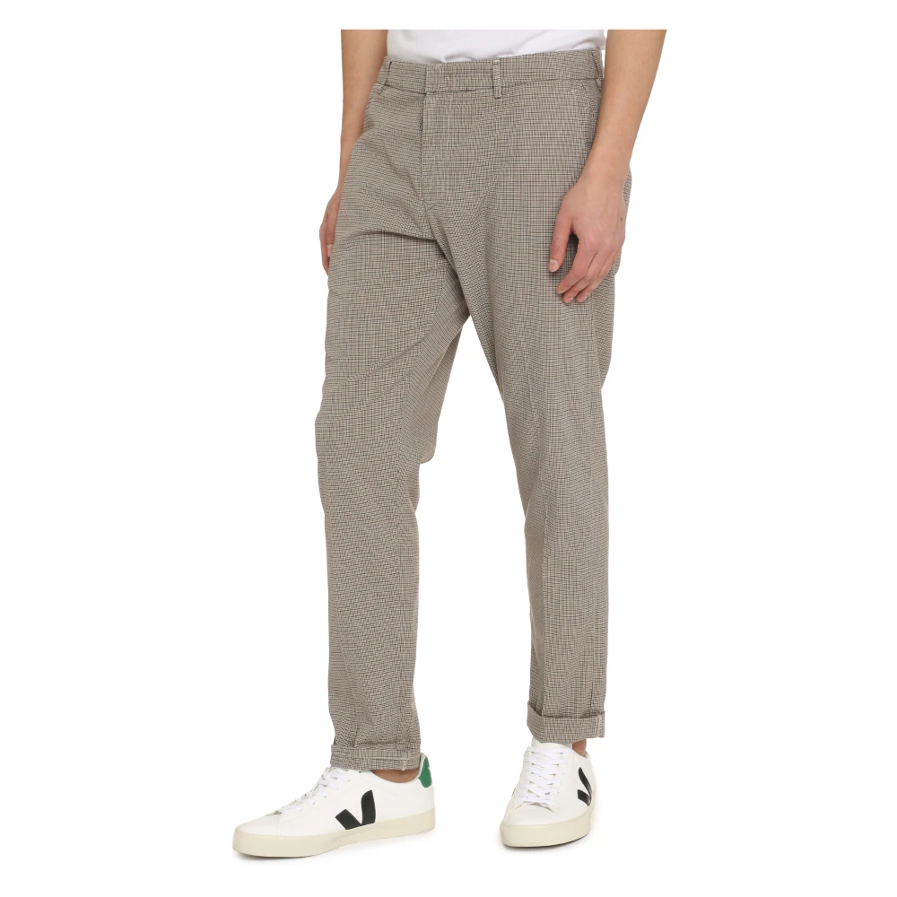 Dondup Prince-of-Wales Geruite Broek Beige Heren