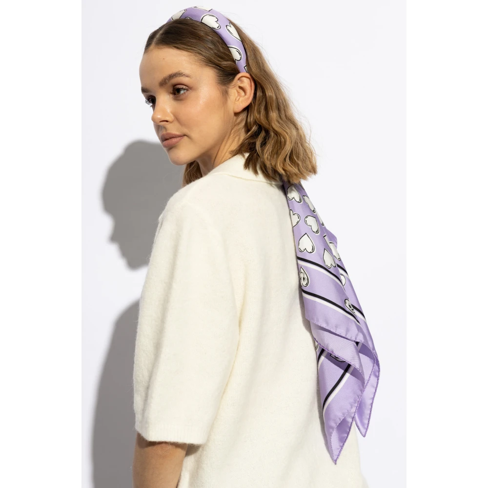 Moschino Zijden Haarband Purple Dames