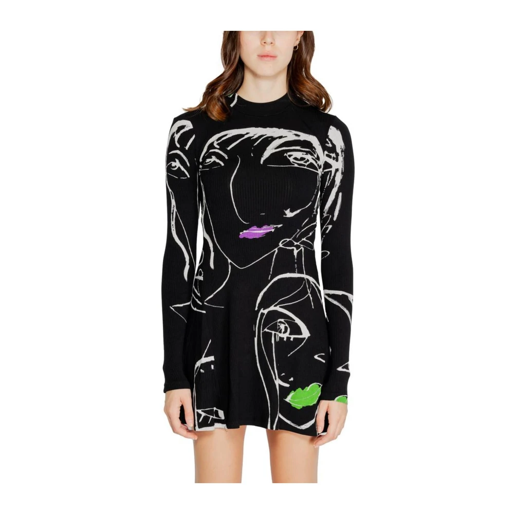 Desigual Elegante Viscose Jurk met Elastaanmix Multicolor Dames