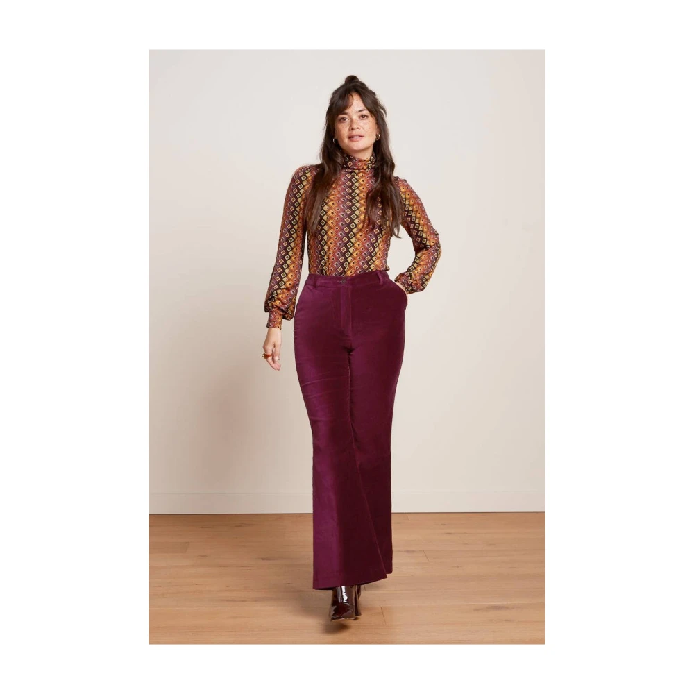 king louie Flared Broek Marcie Uni Fargo Red Dames
