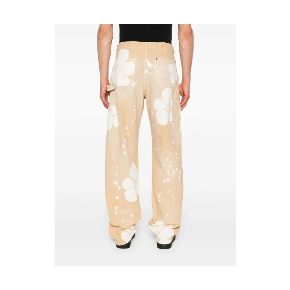 Msgm Wide Trousers Brown Heren
