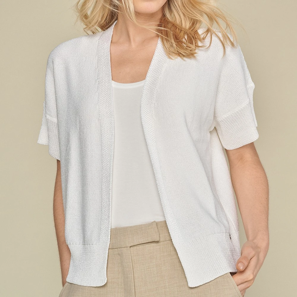 Marie Méro Witte Katoen Viscose Vest White Dames