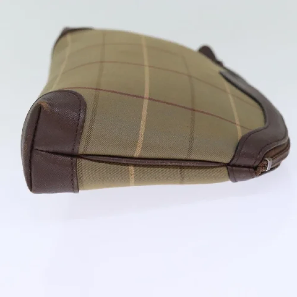 Burberry Vintage Pre-owned Canvas clutches Brown Dames