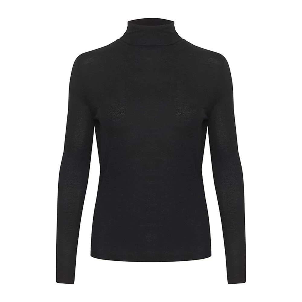 Soaked In Luxury Black Turtlenecks, Female, M, Rollneck Jumper