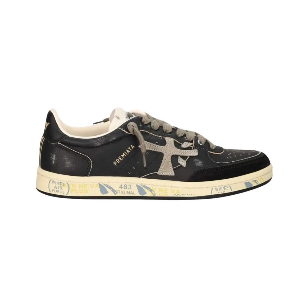 Premiata Clay Leather Sneaker Heren Schoenen Zwart