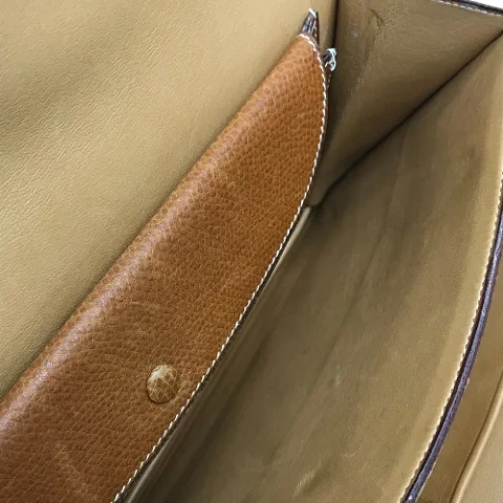Hermès Vintage Pre-owned Leather handbags Brown Dames