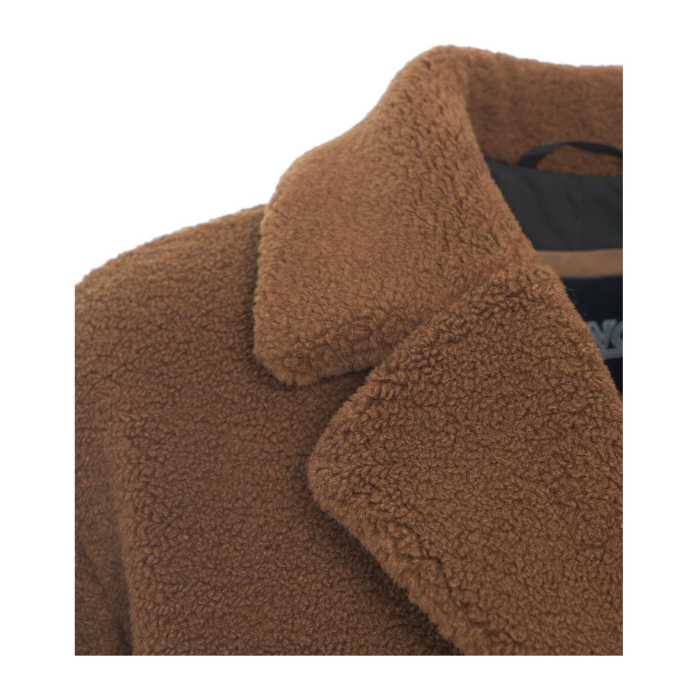 Herno Teddy Jas met Knoopsluiting Brown Heren