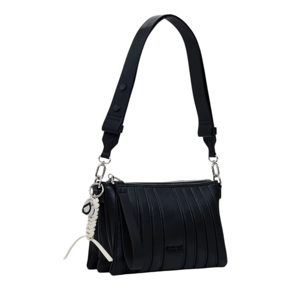 Desigual Lente Zomer Dames Middelgrote Tas Collectie Black Dames