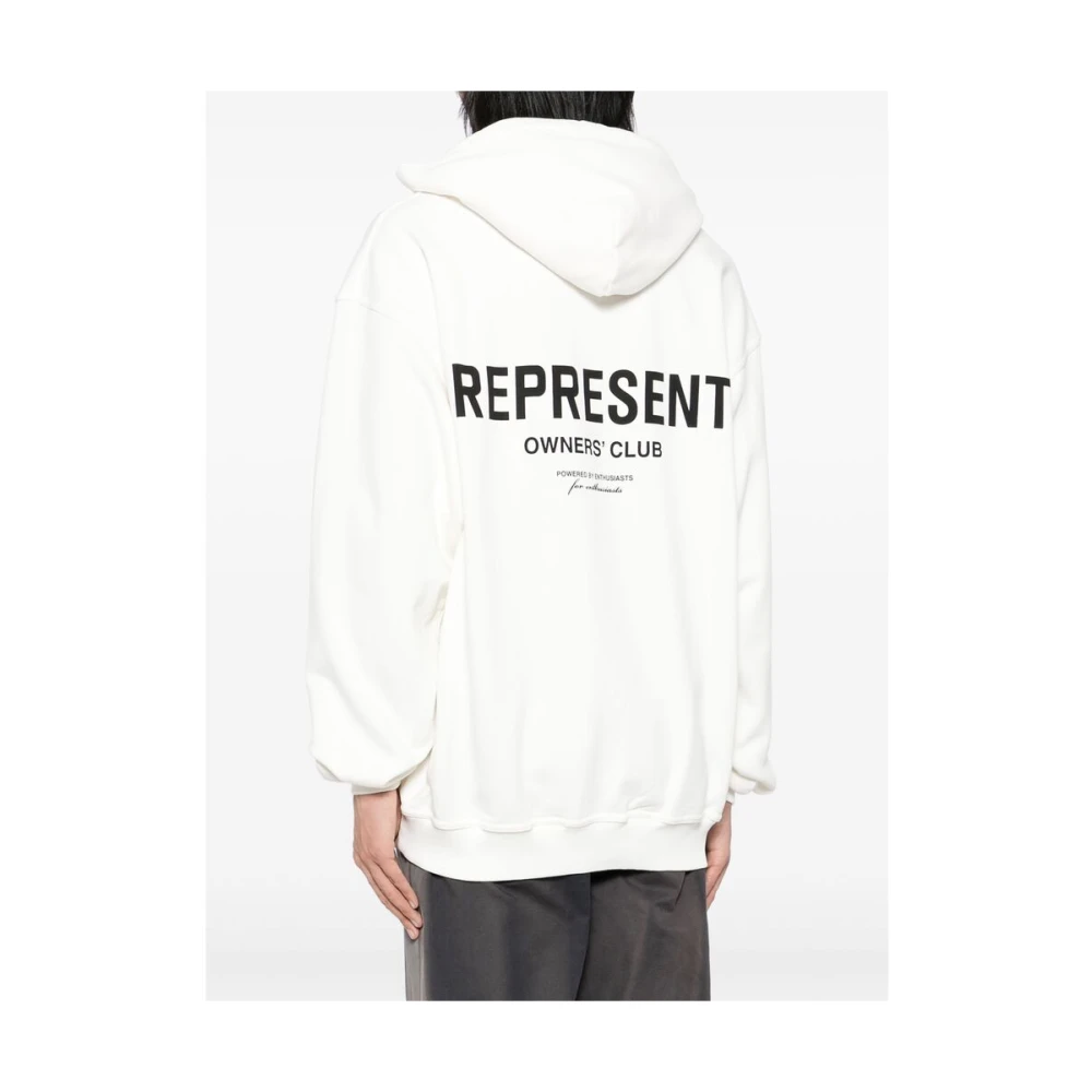 Represent Hoodie met Logoprint White Heren
