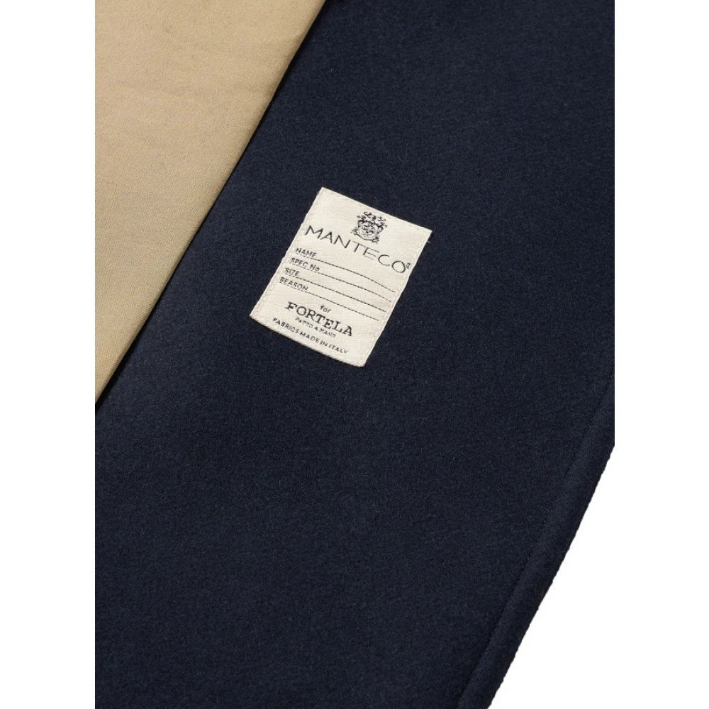 Fortela Dubbelbreasted wollen jas Blue Heren