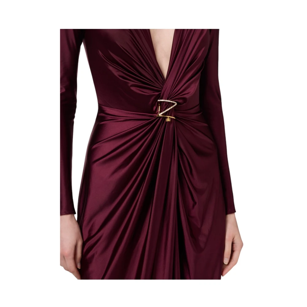 Elisabetta Franchi Lange jurk met elegant design Red Dames