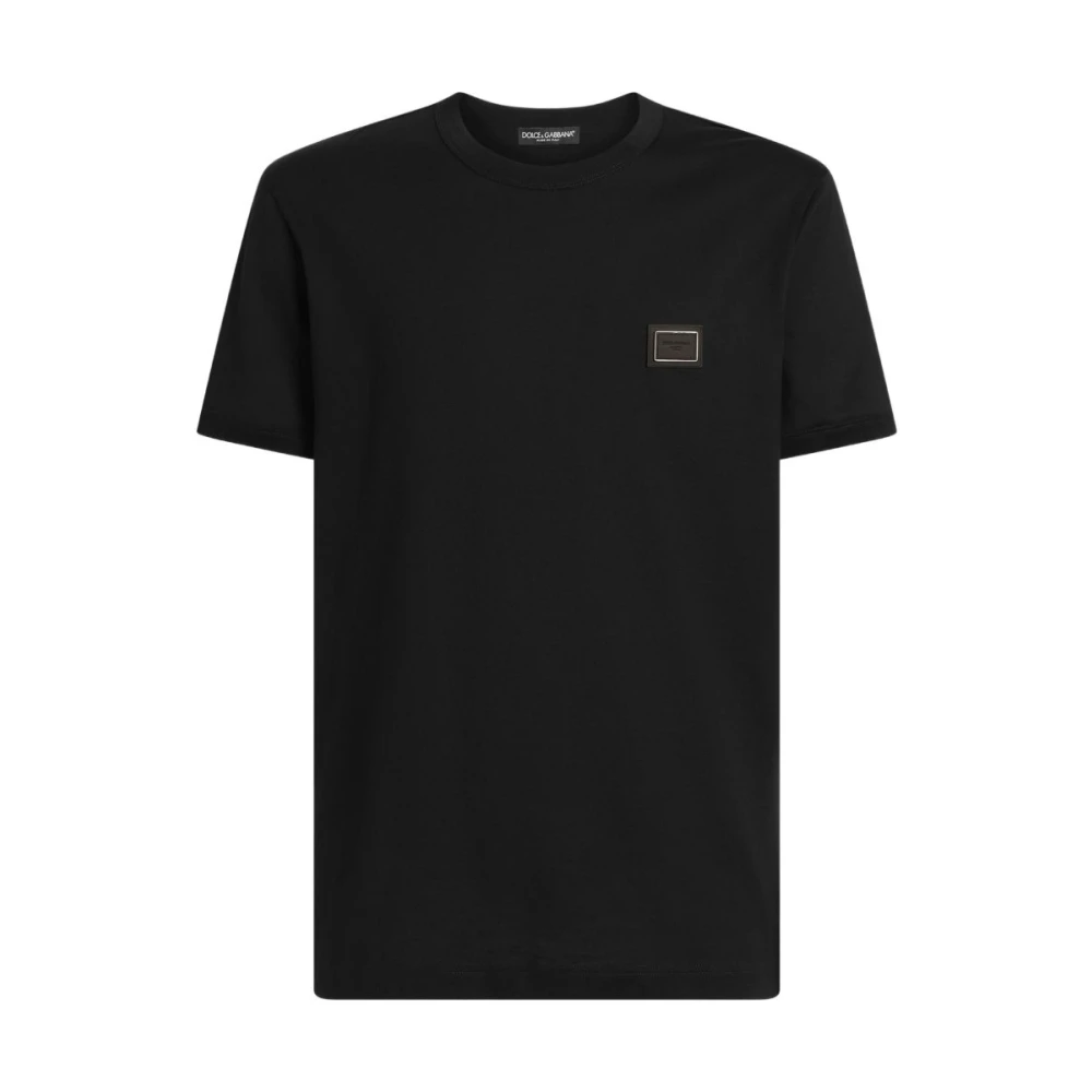 Dolce & Gabbana Black T-Shirts, Male, M, T-Shirt
