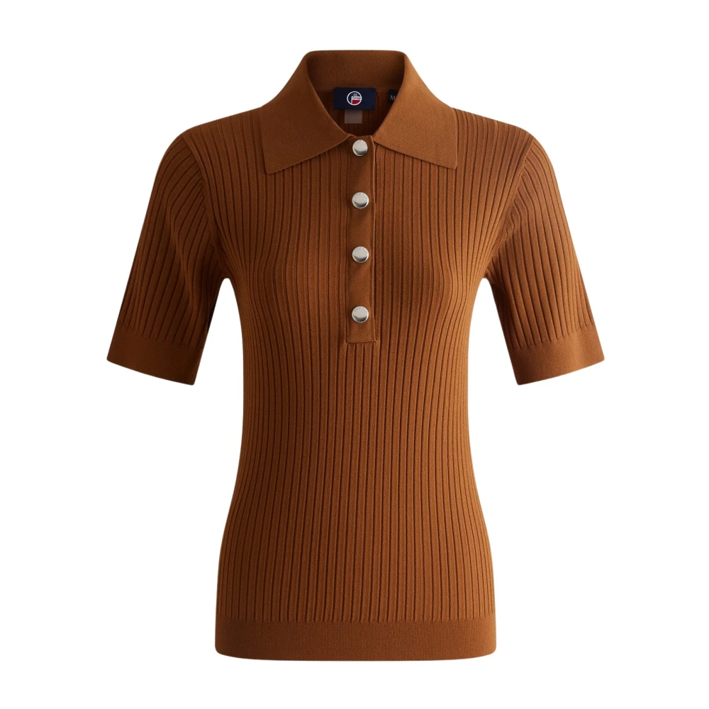 Fusalp Vera Poloshirt MET Korte Mouwen Brown Dames