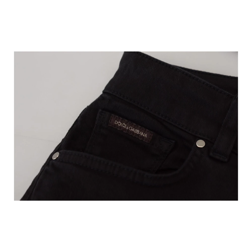 Dolce & Gabbana Zwarte Skinny Denim Broek Black Dames