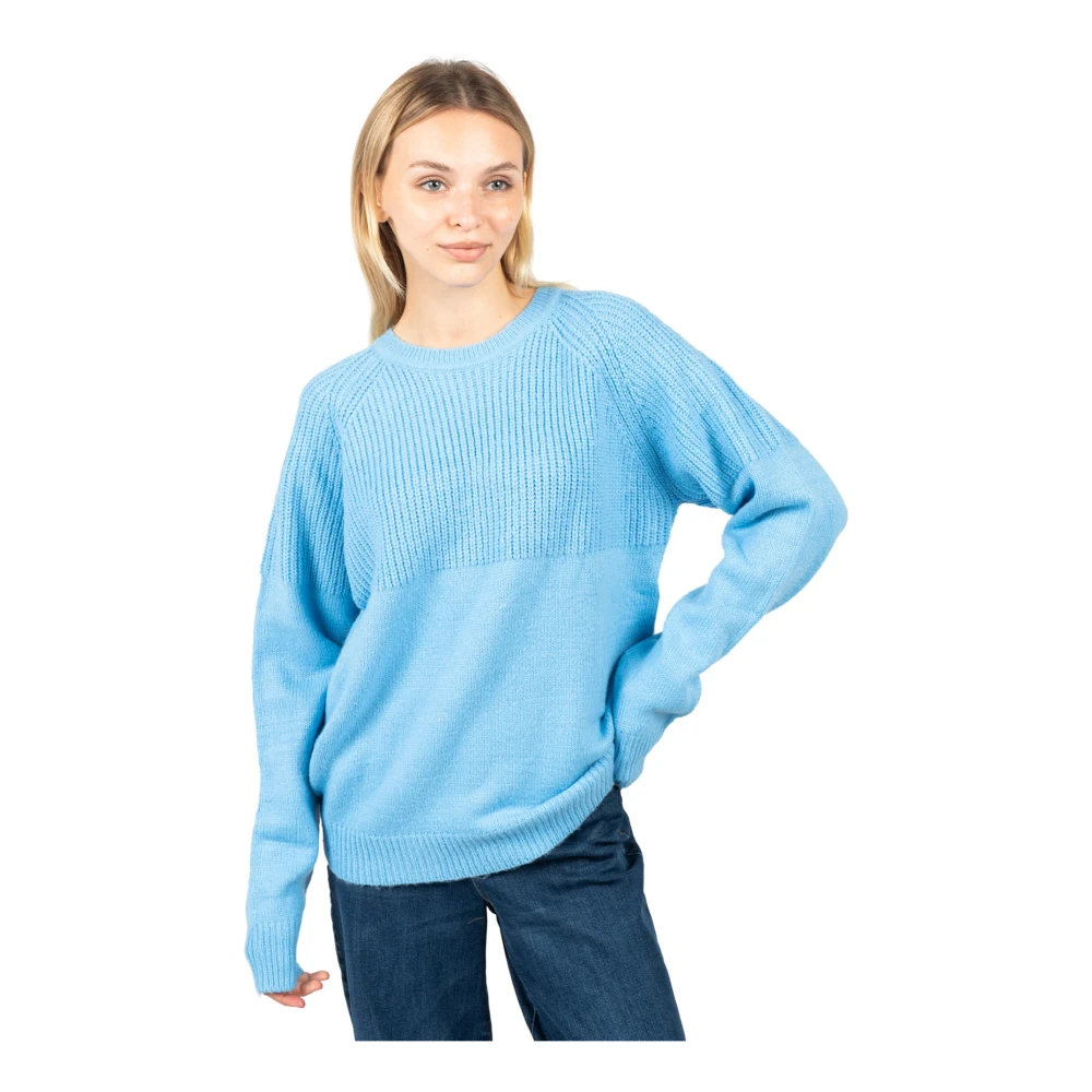 Silvian Heach Vrouw Blauw Truien & Vesten Dames, M, Nylon, Rondgebreide Trui