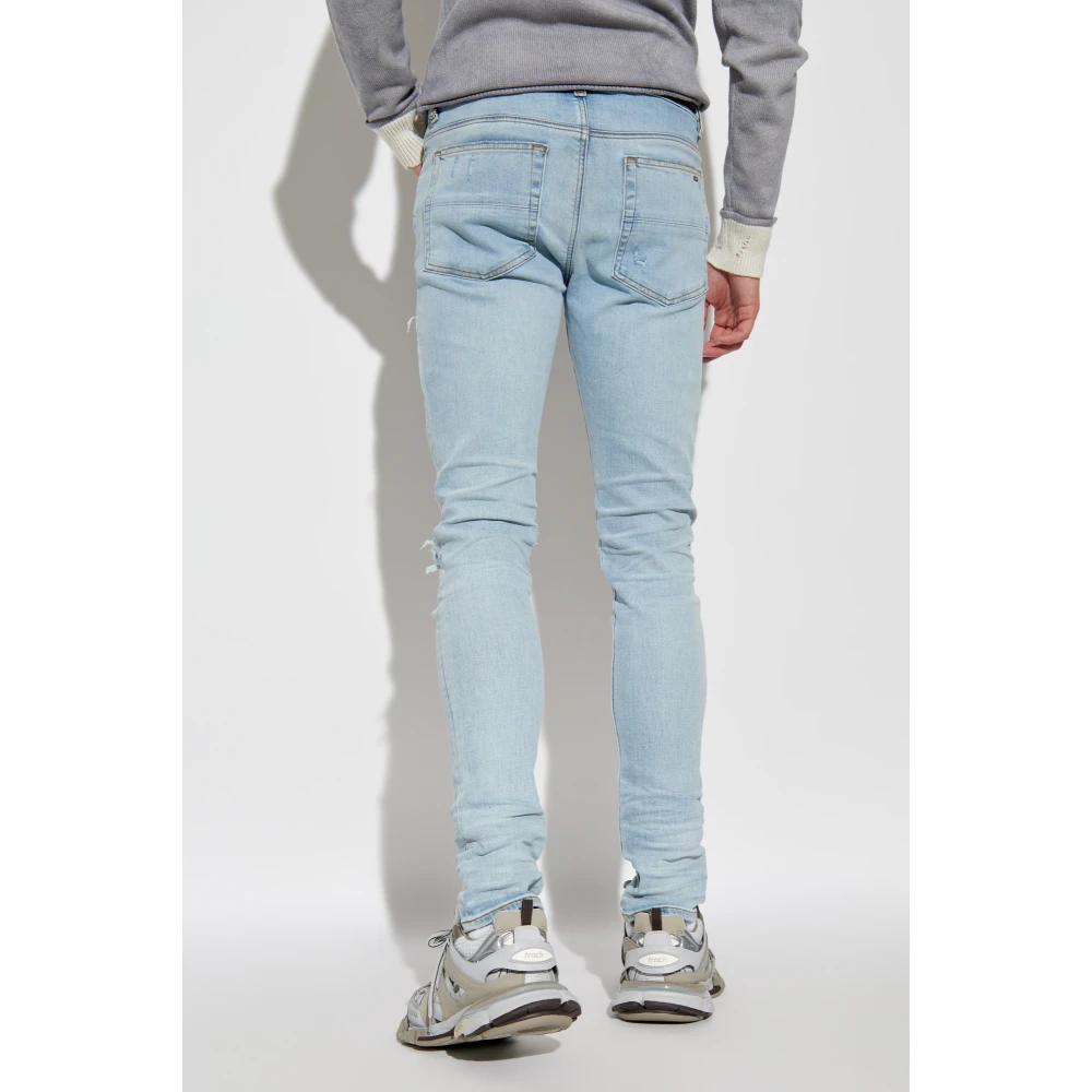 Amiri Jeans met logo Blue Heren