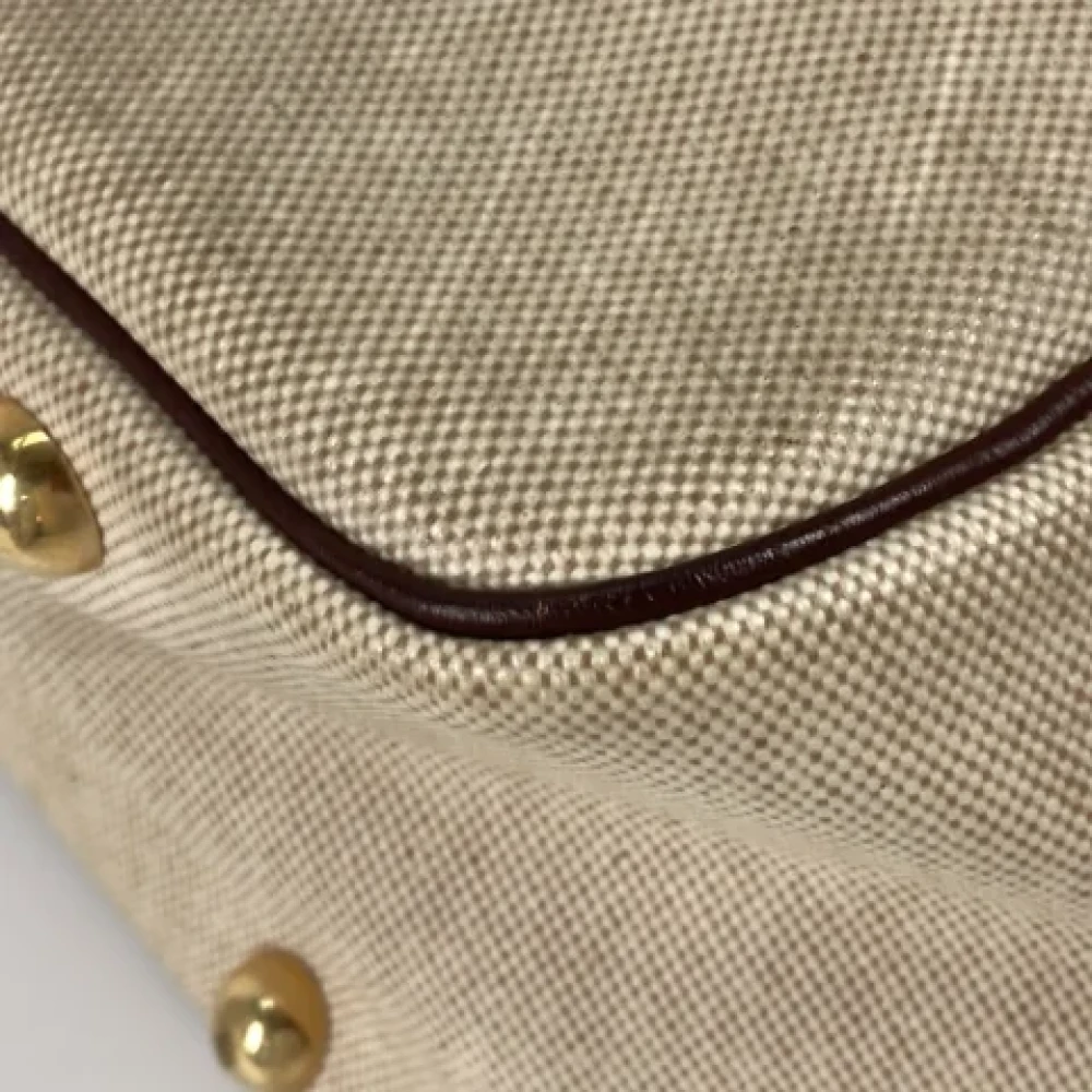 Hermès Vintage Pre-owned Fabric shoulder-bags Beige Dames
