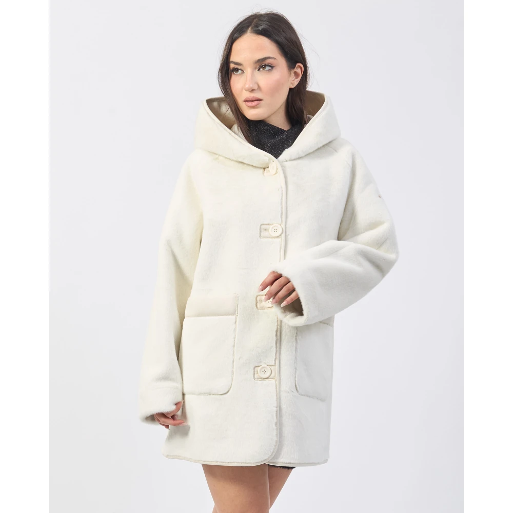 YES ZEE Stijlvolle Jassen Collectie White Dames