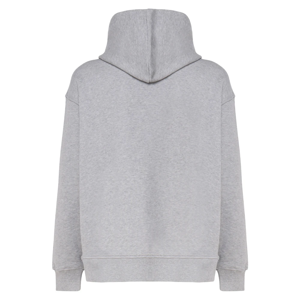 Valentino Garavani Gemêleerd Grijs Katoenen Hoodie Gray Heren