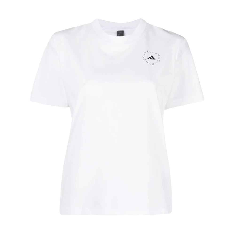 Adidas by stella mccartney Logo-Print T-shirt in het wit White Dames