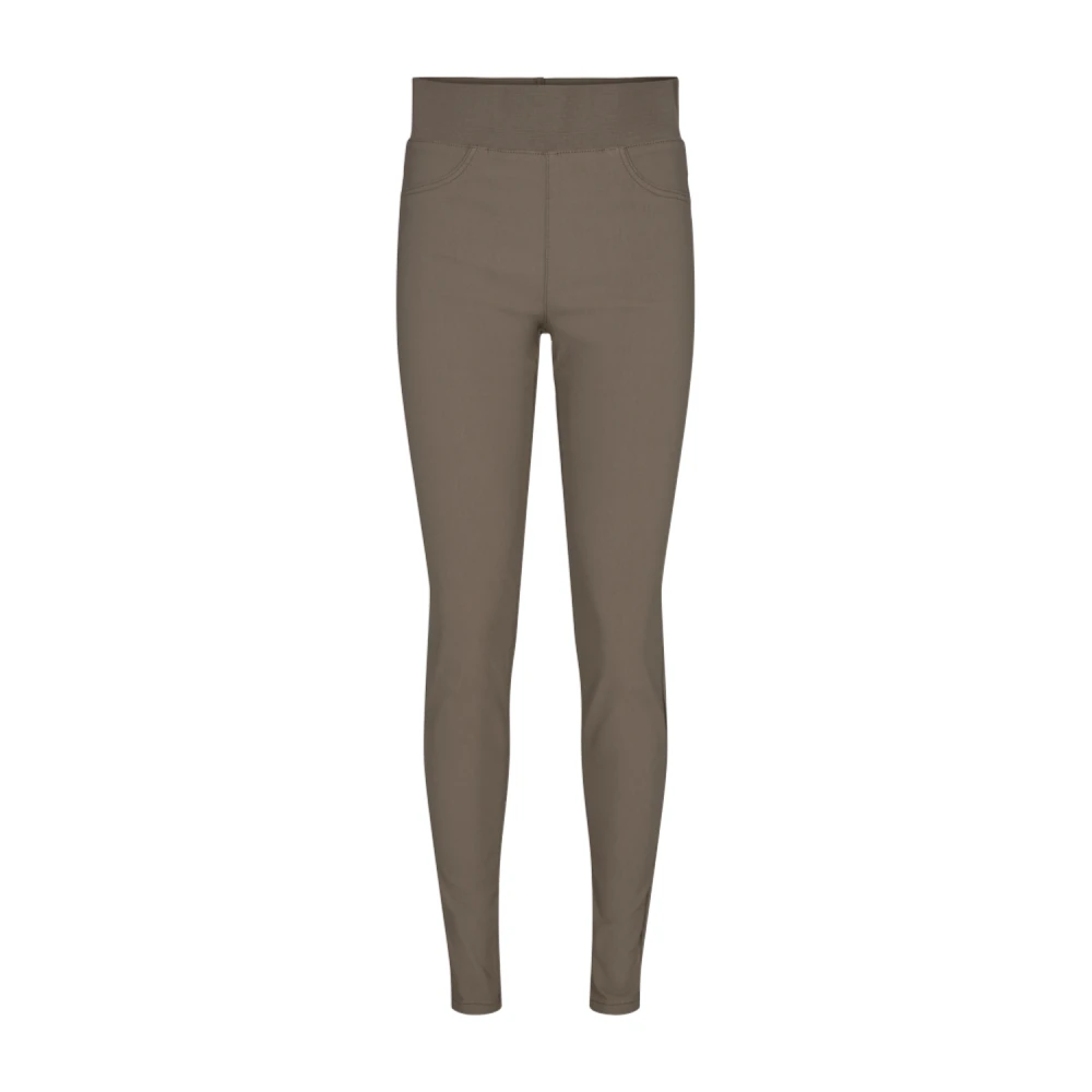 Freequent Hoge Taille Skinny Powerstretch Broek Brown Dames