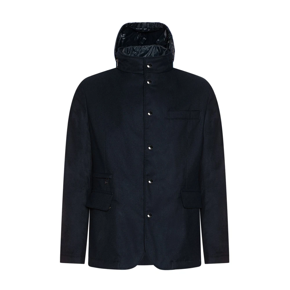 Windsor Korte Jas Mondo met Wol Blue Heren