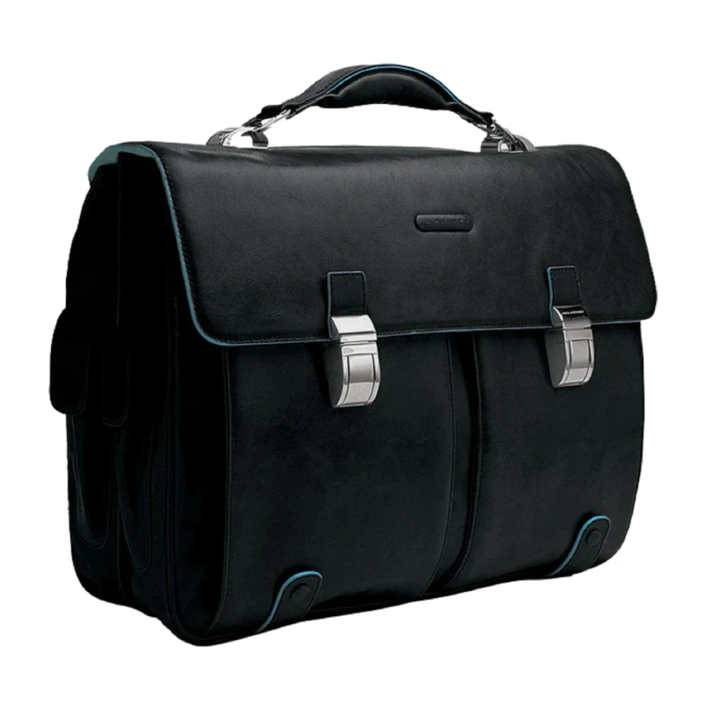 Piquadro Stijlvolle Laptop en iPad Tas Black Unisex