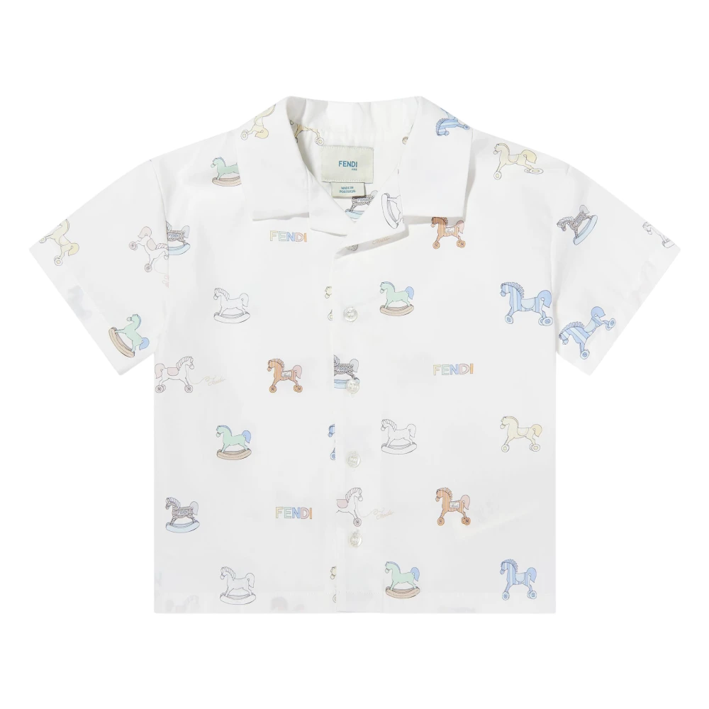 Fendi Boys White Toy Horse Shirt - Kids Shirts - 18 M - Kids