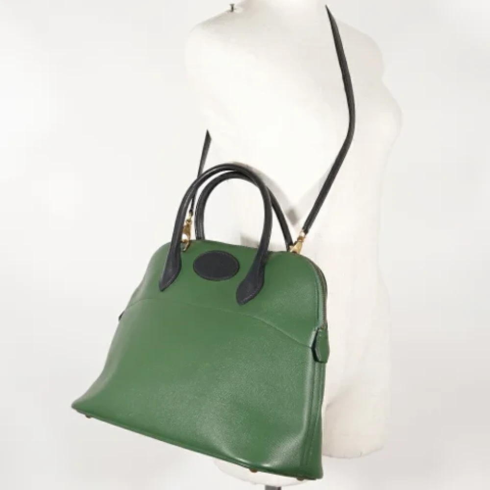 Hermès Vintage Pre-owned Fabric handbags Green Dames