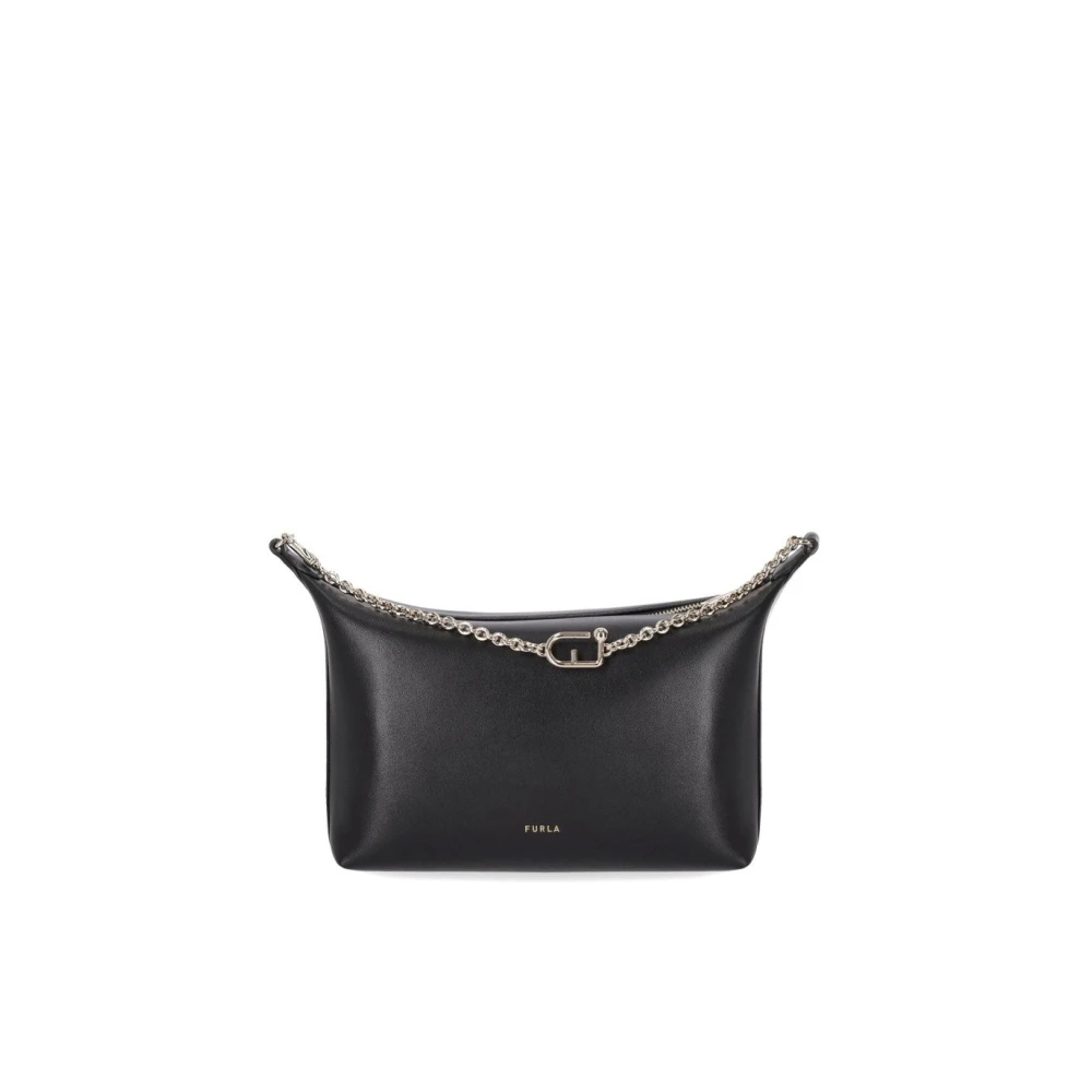 Furla Elegante Zwarte Mini Schoudertas Black Dames