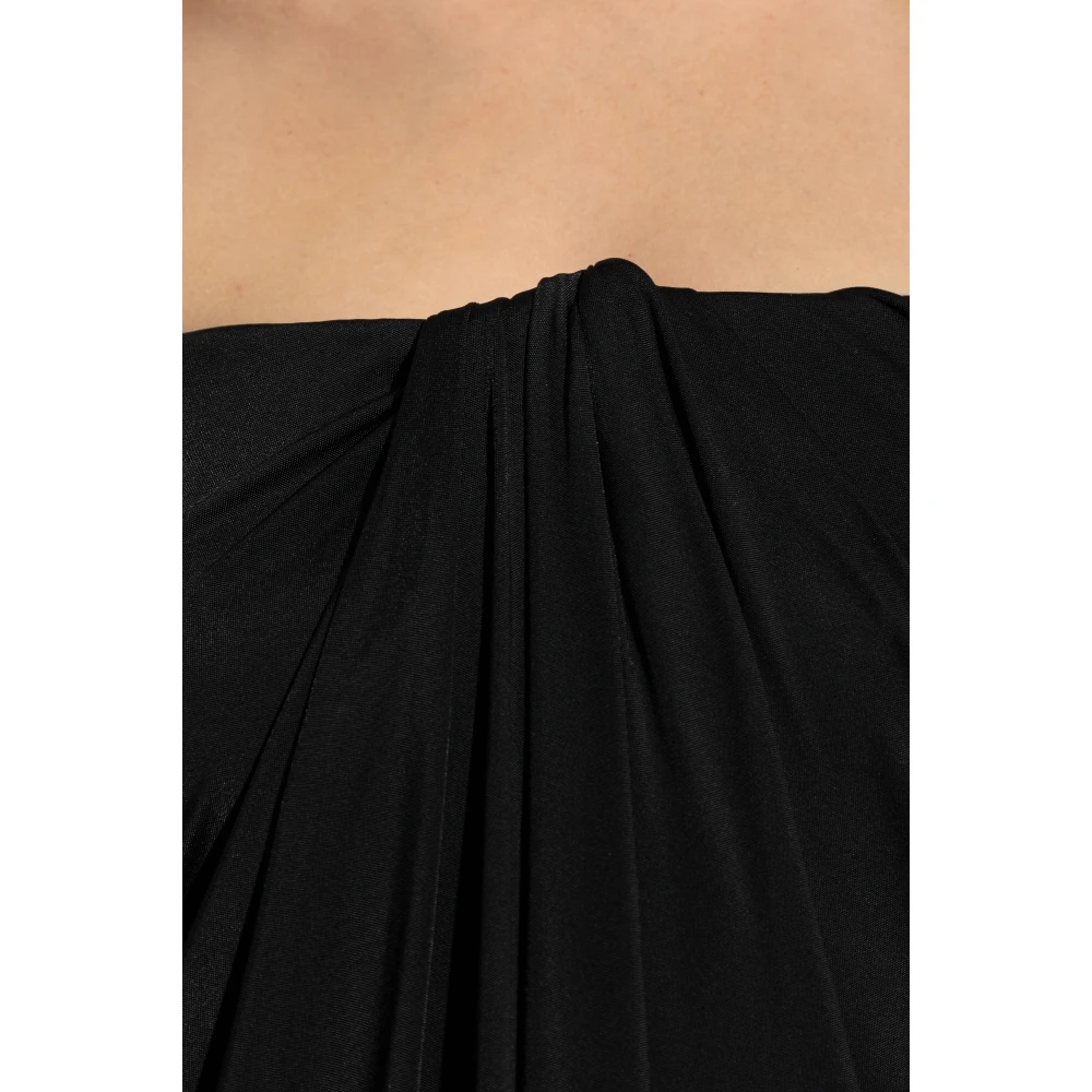 Salvatore Ferragamo Off-shoulder jurk Black Dames