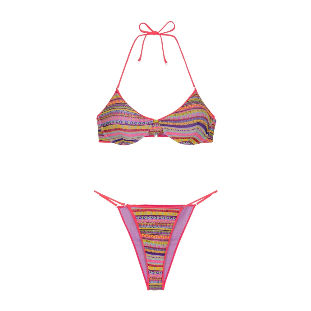 Me-Fui Verstelbare driehoek bikini met Amerikaanse slip Multicolor Dames