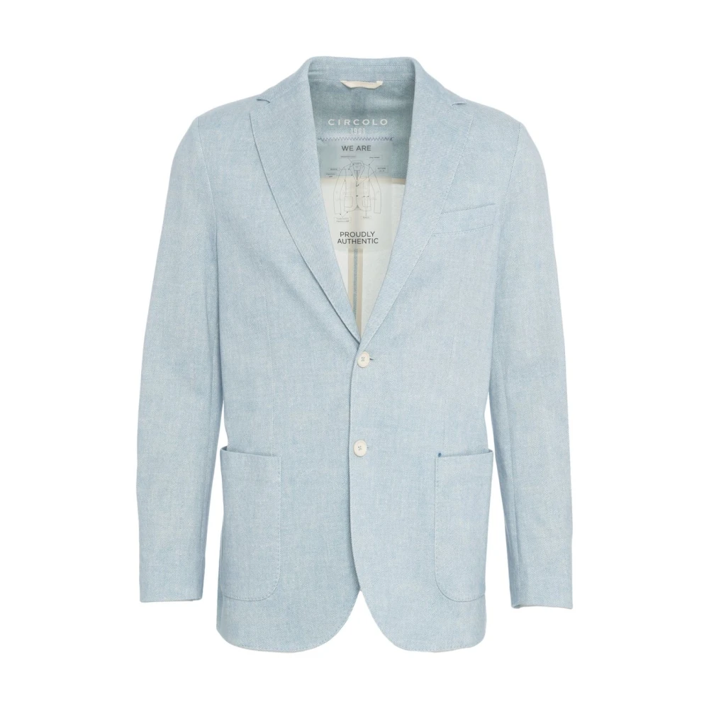 Circolo 1901 Blauwe Easy Jacket Blazer Herenkleding Blue Heren