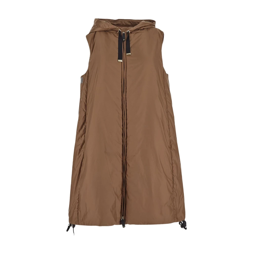 Max Mara Groene Jas in Polyamide Brown Dames