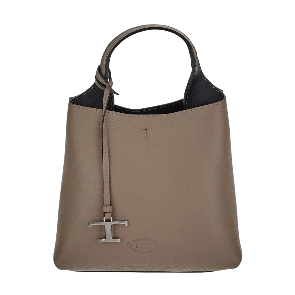 TOD'S Leren Mini Tas Gray Dames