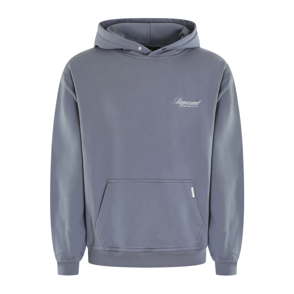 Represent Men's Blue Hoodies, Xl, Script Hoodie For