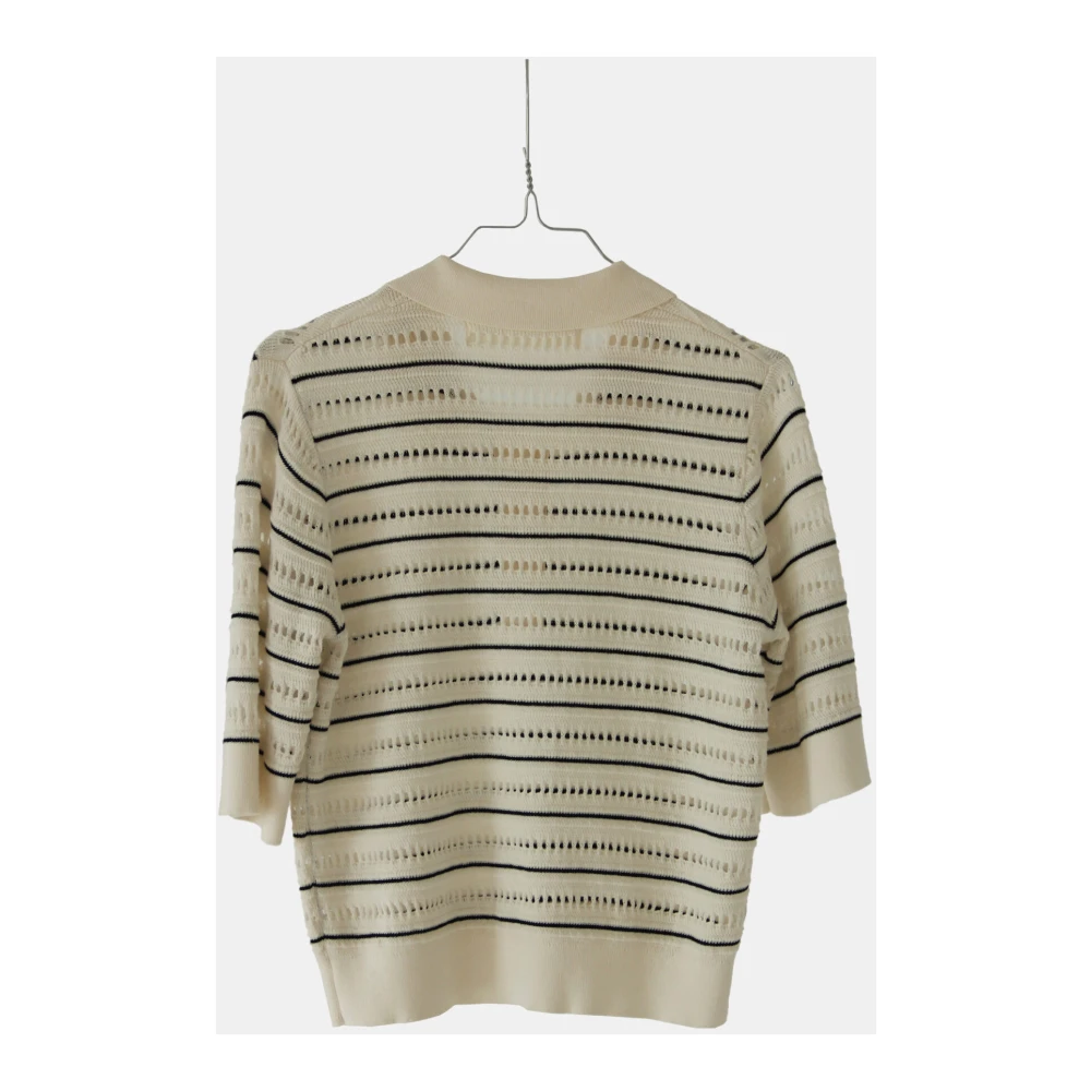 Designers Remix Taliana Gestreepte Polo Tee Beige Dames
