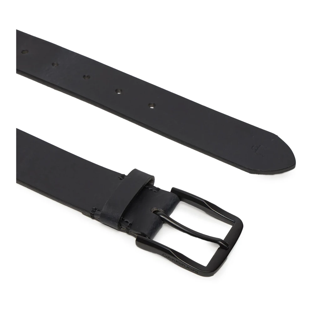 Calvin Klein Jeans Klassieke Leren Riem Herfst Winter Collectie Black Heren