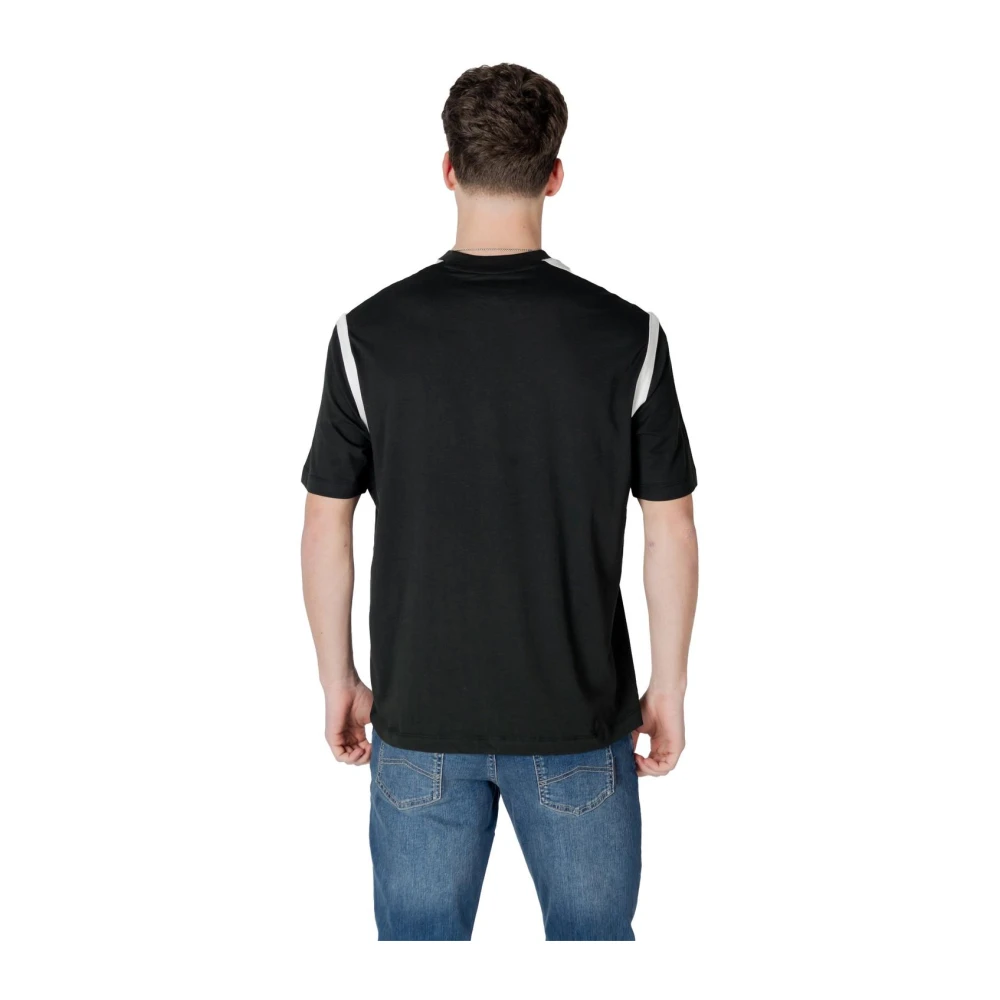 Armani Exchange Zwarte Katoenen T-shirt voor Mannen Black Heren
