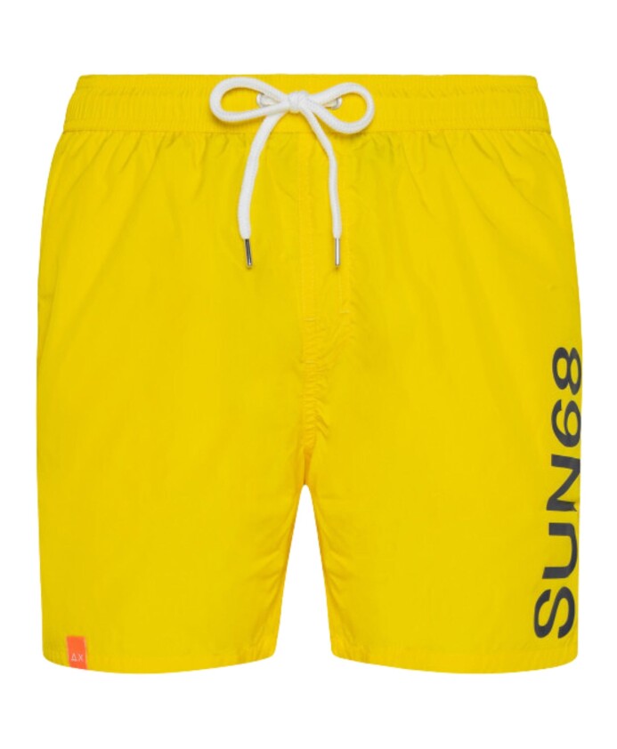 short-de-bain-jaune-avec-logo