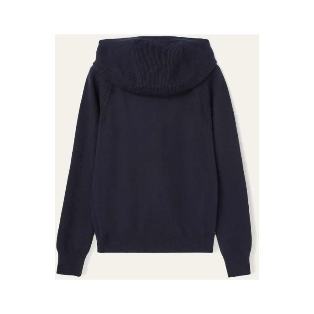 Loro Piana Blauwe Casual Bomber Jas Ritssluiting Blue Dames