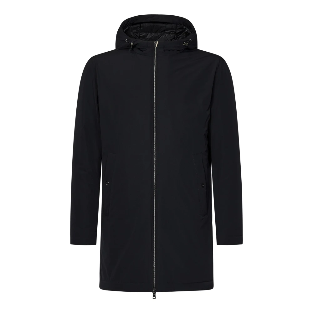 Herno Zwarte waterafstotende capuchonjas Black Heren