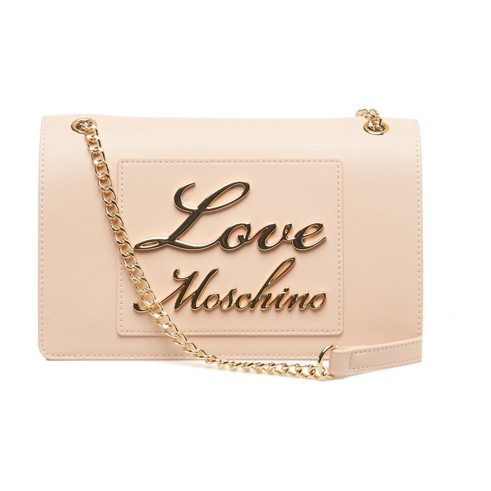 Crossbody Tas met Logo en Ketting Schouderband Love Moschino