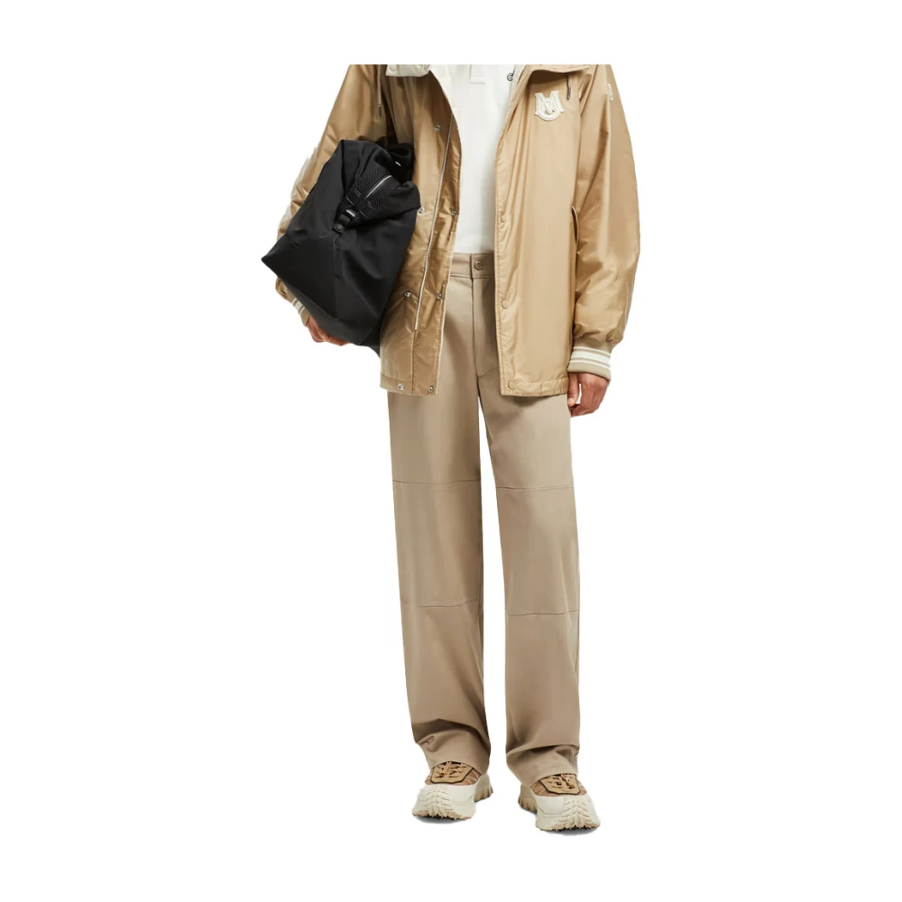 Moncler Stretch Katoen Beige Broek Beige Heren