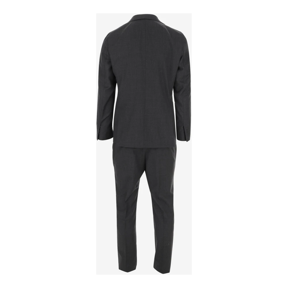 Brian Dales Donkergrijs Stoffen Pak met Op Maat Gemaakte Broek Gray Heren