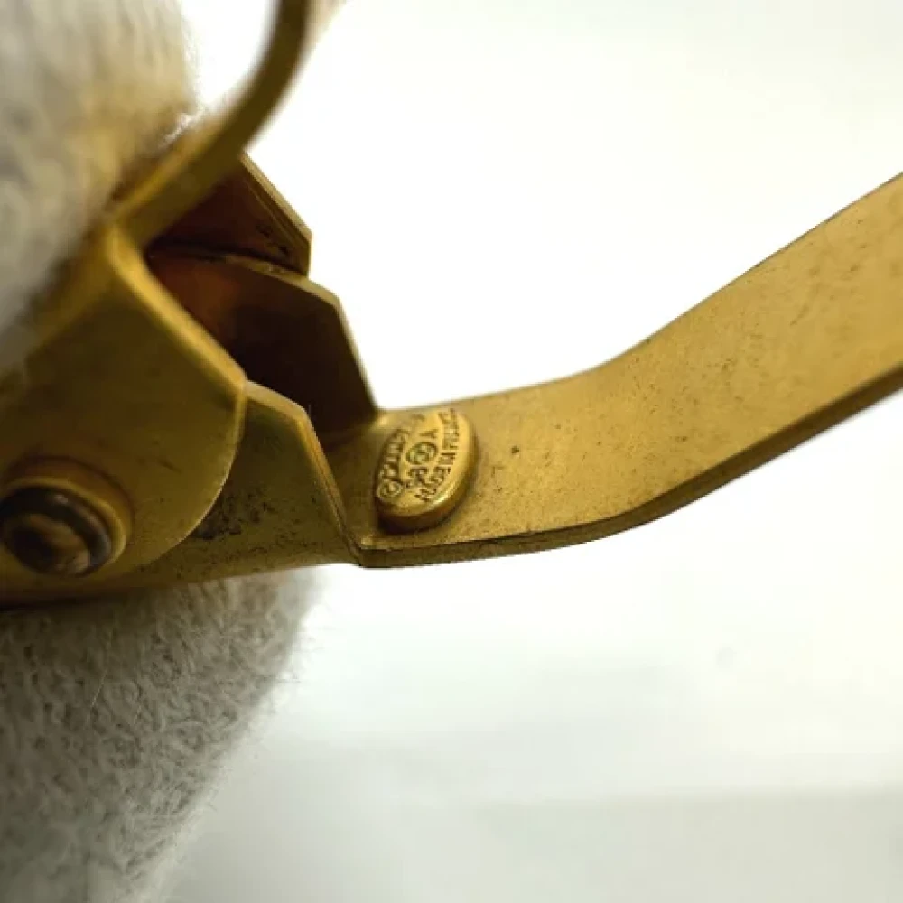Chanel Vintage Pre-owned Metal hair-accessories Yellow Dames